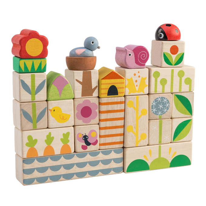Tender Leaf Toys blocks garden 18 months +