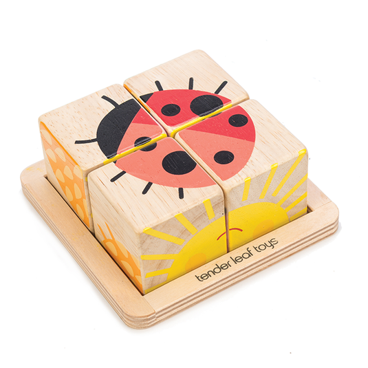 Tender Leaf Toys wooden block puzzle 18 months+ / 4 pcs