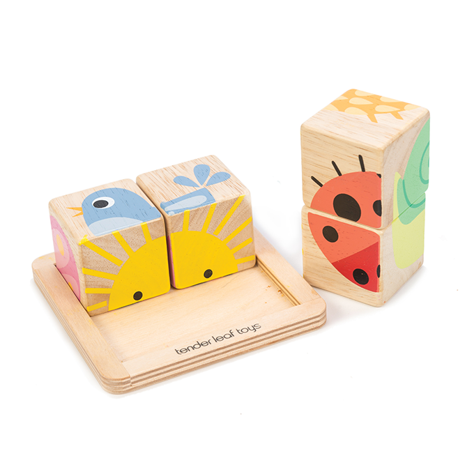 Tender Leaf Toys wooden block puzzle 18 months+ / 4 pcs