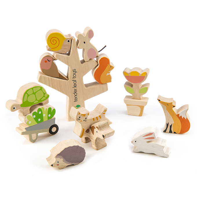 Tender Leaf Toys stacker garden friends 18 months +