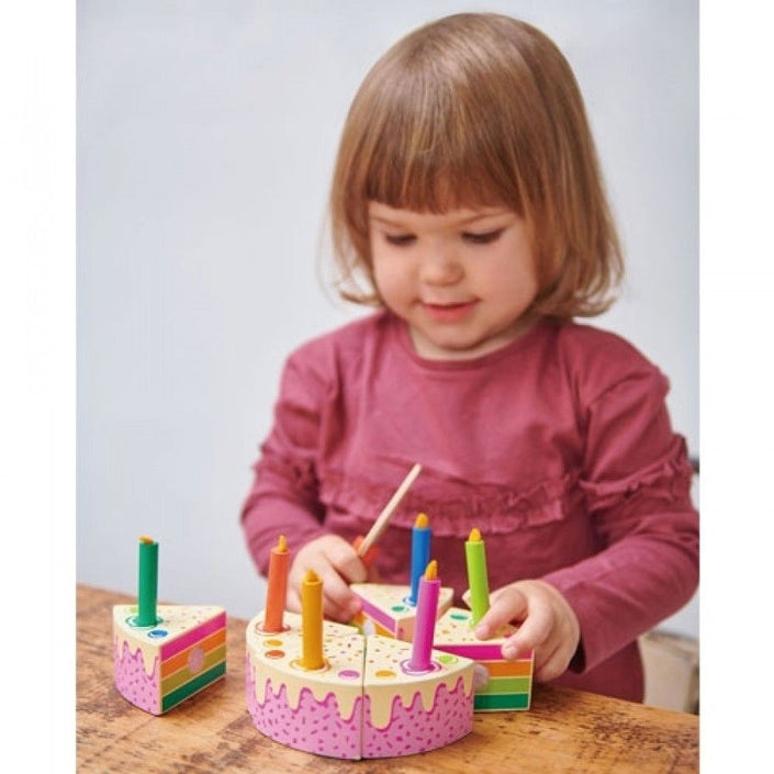 Tender Leaf Toys birthday cake rainbow 3 yrs+