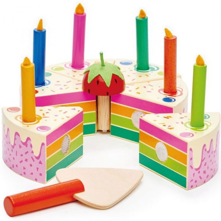 Tender Leaf Toys birthday cake rainbow 3 yrs+