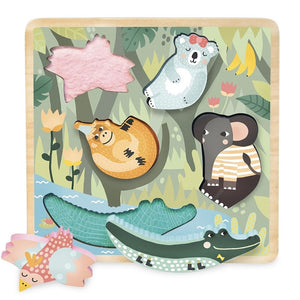 VILAC tactile puzzle jungle 5 pcs / 18 m+